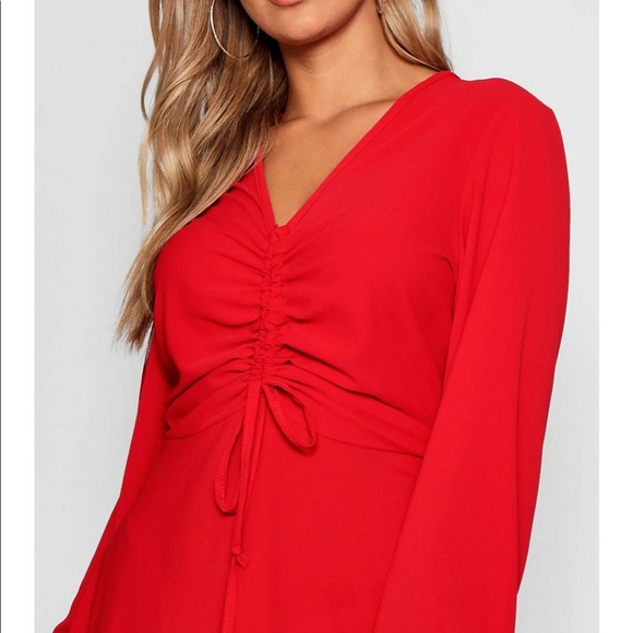 Boohoo Navy Long Sleeved Dress Size 14 - Picture 2 of 5